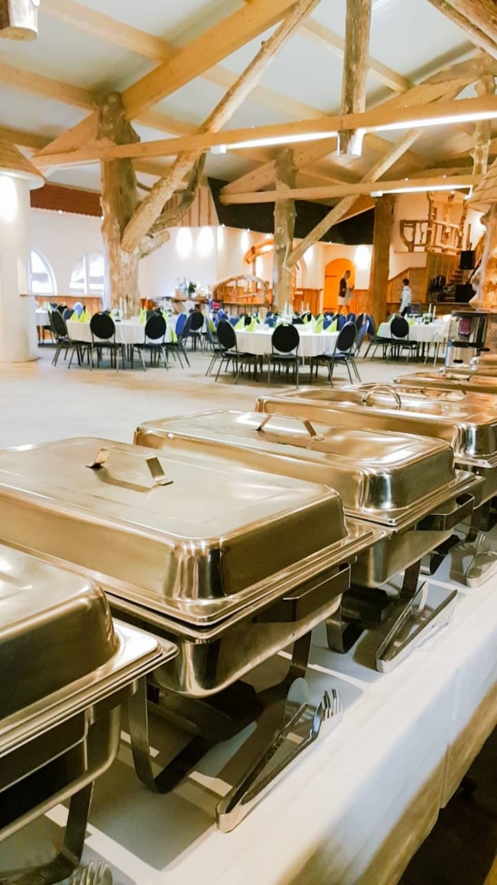Aufgebautes BBQ-Buffet